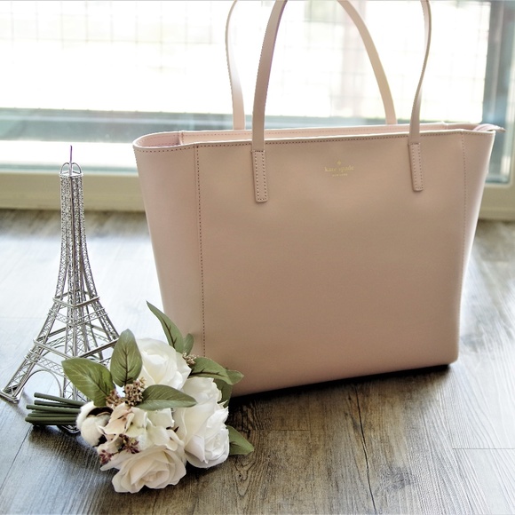 kate spade Handbags - NWT Kate Spade Pink Large Leather Travel Tote Bag